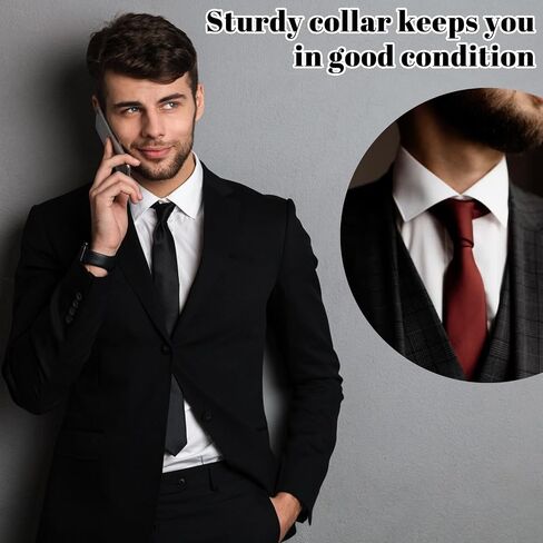 Bewudy 100 Pieces Collar Stays, No Curl Collar Stays, Polo Shirt Collar Stays, PVC Collar Anti-Warping Edge Shaper Plastic Collar Support Rack Sticker for Men and Women's Dress in Saudi Arabia