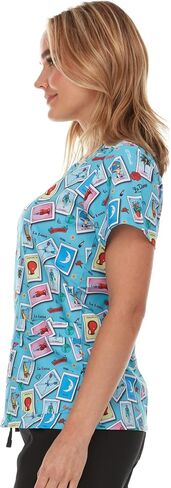 MediChic V-Neck Printed Scrub Top in Saudi Arabia