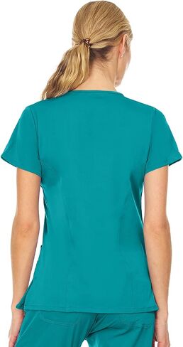 MediChic Women Scrubs Mock Neck Four Pocket Scrub Top With 4-Way Stretch, Available in Over 20 Colors in Saudi Arabia