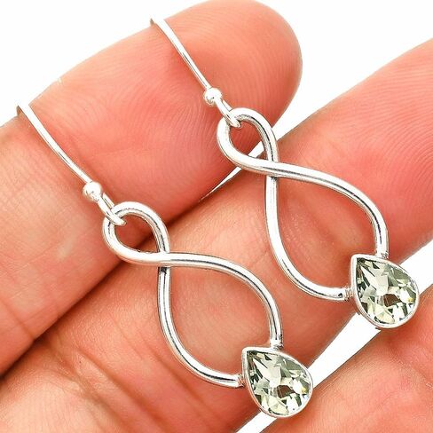 Natural Multi Stone Pear Shape 925 Silver Earrings DGE1077 E-1236 in Saudi Arabia