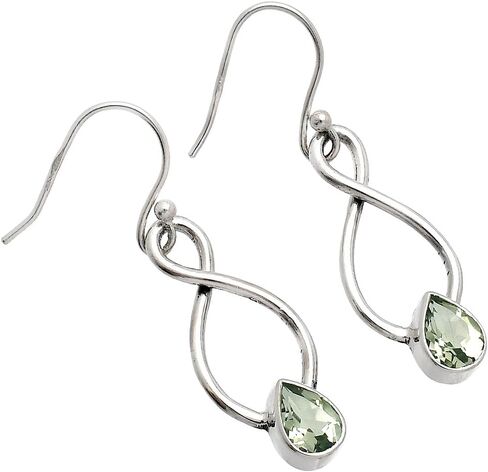 Natural Multi Stone Pear Shape 925 Silver Earrings DGE1077 E-1236 in Saudi Arabia