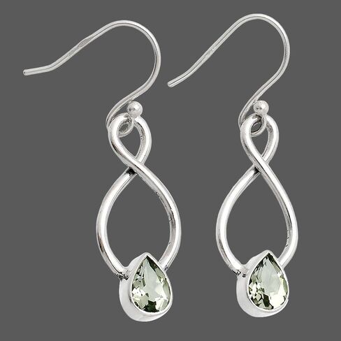 Natural Multi Stone Pear Shape 925 Silver Earrings DGE1077 E-1236 in Saudi Arabia