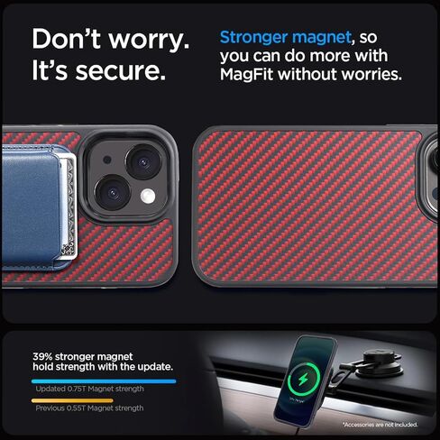 حافظة من ألياف الكربون لهاتف iPhone 16 Pro Max، تناسب MagSafe، غطاء منسدل من الدرجة العسكرية، حافظة هاتف iPhone 16 Pro Max متينة من ألياف الكربون، تدعم الشحن اللاسلكي، أسود/رمادي in Saudi Arabia