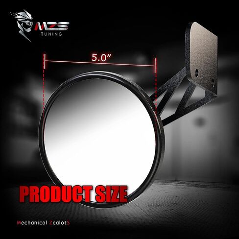 MZS X3 Side Mirrors, Rear View Racing Style Convex Design w/Mounting Bracket Compatible 2017-2025 Maverick X3 Max Xds Xrs Xmr Xrc Turbo RR UTV 715002898 - Round, 1 Pair in Saudi Arabia