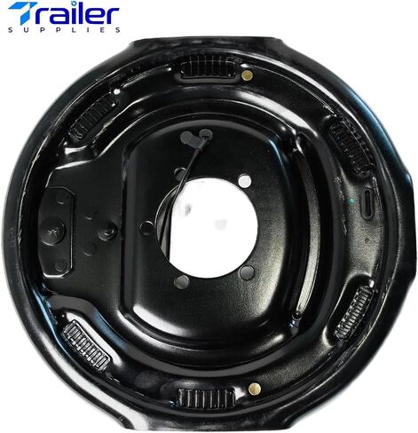 7,000 lb Brake & Drum Kit – 12"x2" Self-Adjusting Electric Brakes (1 Pair) + 8 on 6.5" Drums with 9/16" Studs, Pre-Greased Bearings, Dust Caps & Full Hardware, Black Coated in Saudi Arabia