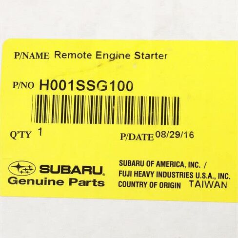 Subaru 2017-2018 Forester Remote Engine Starter Kit Push Button - H0010SSG101 - Genuine OEM in Saudi Arabia