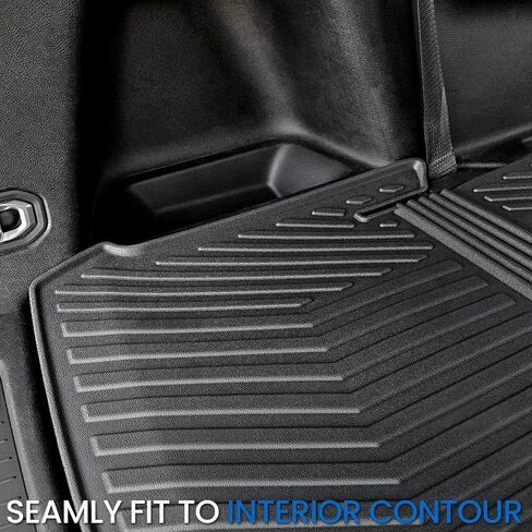 Cargo Mat Backrest Mats for 2021-2025 Jeep Grand Cherokee L, All Weather TPE Trunk Cargo Liner Car Mat Accessories(Cargo Mat+3rd Row Backrest Mat) in Kuwait