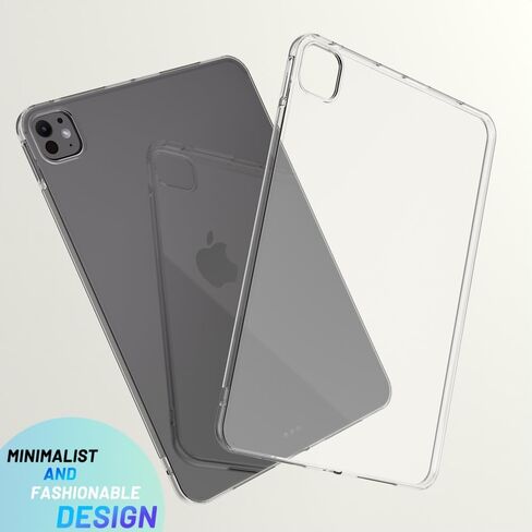 Puxicu Clear Case for iPad Pro 12.9 inch 2017/2015, Slim Design Flexible Soft TPU Protective Cover for iPad Pro 12.9"(1st and 2nd Generation, 2015 and 2017 Model) Tablet, Transparent in Kuwait