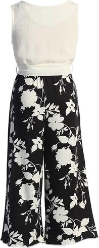 Little Girls Sleeveless Relax Fit Jumpsuit Floral Flower Stripe Romper Jumpsuit in Saudi Arabia