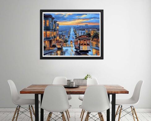Diymood Paint by Numbers for Kids & Adults Beach, DIY Oil Painting Landscape Acrylic Paint by Number Kits for Kids & Adults Beginner for Home Wall Decor 16x20 inch in Saudi Arabia