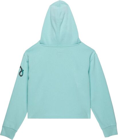 Converse Girl's Cropped Foil Hoodie (Big Kids) Light Dew LG (12-14 Big Kid) in Saudi Arabia