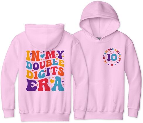 in My Double Digits Era Front and Back Kids Hoodie Sweatshirt Youth in Saudi Arabia
