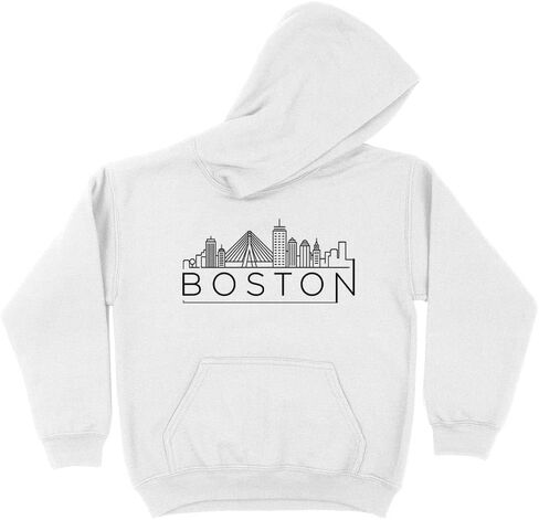 Skyline Boston Massachusetts Kids Hoodie Sweatshirt Youth in Kuwait