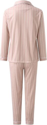 Long Pajamas for Women Set Silk V Neck Sleepwear Button up Cute Matching Lounge Sets Soft 2 Piece Pj Set with Pockets in Saudi Arabia