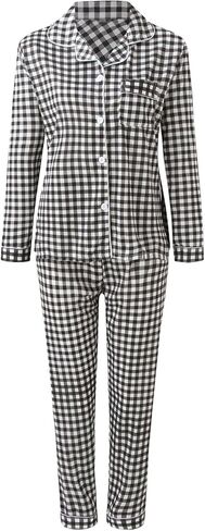 Long Pajamas for Women Set Silk V Neck Sleepwear Button up Cute Matching Lounge Sets Soft 2 Piece Pj Set with Pockets in Saudi Arabia