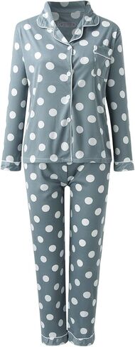 Long Pajamas for Women Set Silk V Neck Sleepwear Button up Cute Matching Lounge Sets Soft 2 Piece Pj Set with Pockets in Saudi Arabia