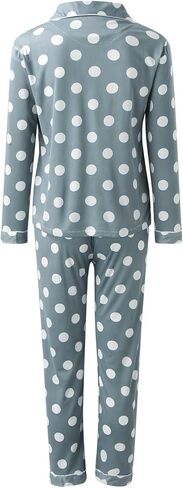 Long Pajamas for Women Set Silk V Neck Sleepwear Button up Cute Matching Lounge Sets Soft 2 Piece Pj Set with Pockets in Saudi Arabia