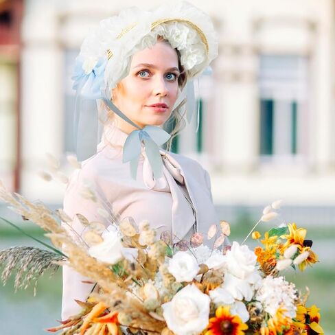 Girls Women Victorian Lolita Flat Bonnet Cap Tea Party Sun Hat Lace Bows Flower Ribbons Straw Hats in Saudi Arabia