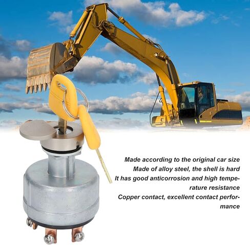 Excavator Ignition Switch YN50S00002F1 Durable Heat Alloy Steel Ignition Switch Replacement Kobelco SK Series in Saudi Arabia