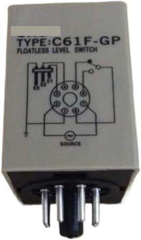 1pc C61F-GP 8 Pin Liquid Level Relay Floatless Relay Water Level Control Pump Automatic Switch 12VDC 24VDC 110VAC 220VAC(220VAC) in Saudi Arabia