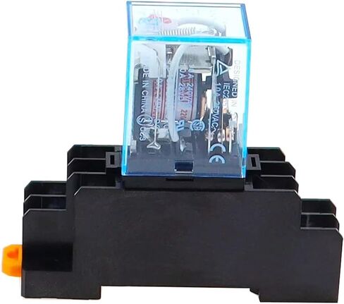 10set AC/DC 12V 24V 36V 48V 110V 220V Coil Power Relay LY2NJ DPDT 8 Pin HH62P JQX-13F with Socket Base(AC,12V) in Saudi Arabia