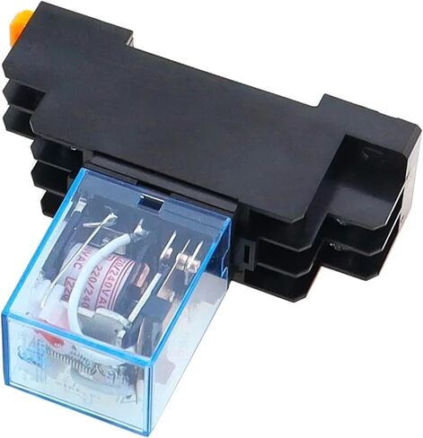 10set AC/DC 12V 24V 36V 48V 110V 220V Coil Power Relay LY2NJ DPDT 8 Pin HH62P JQX-13F with Socket Base(AC,12V) in Saudi Arabia