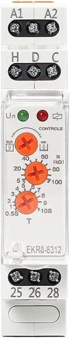 Water Level Relay Float Switch 24-240VAC/DC Electronic Liquid Level Control Monitoring Relay 5A Type 3 Knob Working EKR8(6112 AC220V) in Saudi Arabia