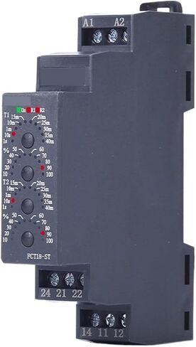 FCT18-ST 18mm Din Rail Mounting ACDC12V 24V 110V 220V Changeover Timer Relay for Motor Starting(AC220V) in Saudi Arabia