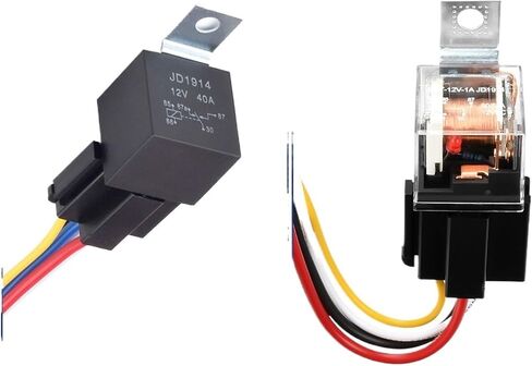 1PC ترحيل السيارات المضاد للماء DC 12V/24V 80A 4PIN 5PIN SPDT جهاز التحكم في السيارة التبديل (24V 4PIN) in Saudi Arabia