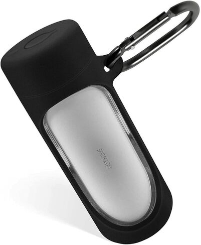 Geiomoo Silicone Case Compatible with Nothing Ear Stick, Protective Cover with Carabiner (Black) in Kuwait