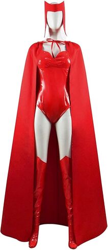 المرأة WANDA MAXIMOFF COSPLAY COSPLAY COSTUME RED BEMSUITS CLOAK تناسب SCARLET WILDCH HALWOWEEN COSPLAIN in Kuwait