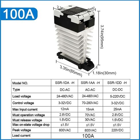 تتابع الحالة الصلبة الرادياتير الرادياتير SSR المرحلة الواحدة DIN Rail 10a 25a 40a 60a 80a 100a 120a DC-AC AC-AA DD Zero Crossing (AC Control AC ، 25A) in Kuwait