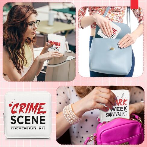Aliceset 4 Pcs Period Bags for Teen Girls Pad Pouch Sanitary Napkins Holder Pouch Shark Tampon Storage Bags with Zipper Preppy Feminine Essentials Back to School Sanitary Products for Women Girls in Saudi Arabia