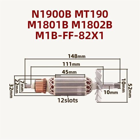 أجزاء دوار Caarla AC220-240V ACTOR لـ N1900B MT190 M1801B M1802B استبدال RENTOR REANER REANER ELECTRY (الجزء الثابت) in Kuwait