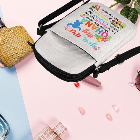 Ohana Gifts You're My Ohanas Crossbody Bag Ohana Family Gifts Inspirational Ohana Friend Gifts Hawaiian Hibiscus Flower Bag in Saudi Arabia
