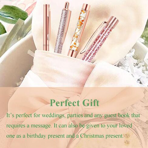 4 Pcs Colorful Metal Ballpoint Pen, Unique Metal Bling Dynamic Liquid Sand Pen with Black Ink Office Supplie Gifts Pens for Christmas Engagement Wedding Birthday Mother Day in Saudi Arabia