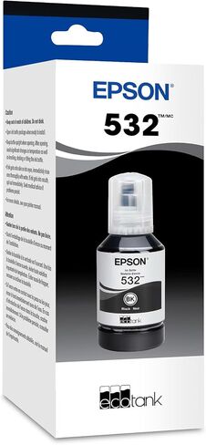 EPSON 532 EcoTank Ink Ultra-high Capacity Bottle Black (T532120-S) Works with EcoTank ET-M2170, ST-M3000, ET-M3170, ST-M1000, ET-M1170 in Saudi Arabia