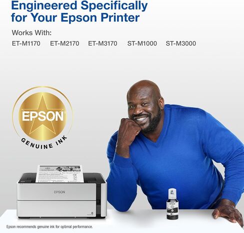EPSON 532 EcoTank Ink Ultra-high Capacity Bottle Black (T532120-S) Works with EcoTank ET-M2170, ST-M3000, ET-M3170, ST-M1000, ET-M1170 in Saudi Arabia
