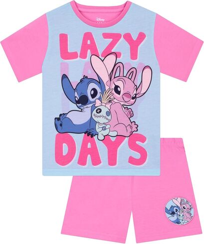 Disney Stitch Pajamas, Short Sleeve Lilo And Stitch Pjs, Cute Girls Pajamas, Pajama Set For Summer in Saudi Arabia