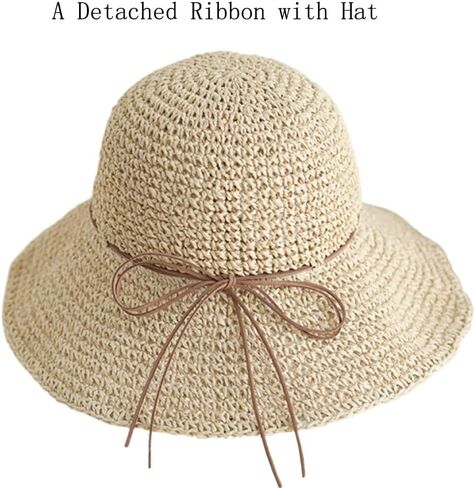 KORADI Womens Sun Hats Straw Hat Summer Beach Hats Foldable Floppy Cap Wide Brim Bucket Hat in Saudi Arabia