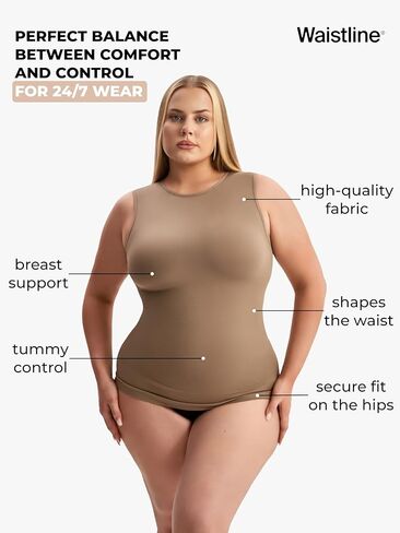 خزان ضغوط للنساء من الخصر مع رقبة عالية قابلة للتعديل - Cami cami من أجل التحكم في البطن - مشكل الجسم camisole in Kuwait