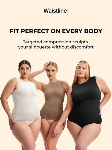 خزان ضغوط للنساء من الخصر مع رقبة عالية قابلة للتعديل - Cami cami من أجل التحكم في البطن - مشكل الجسم camisole in Kuwait
