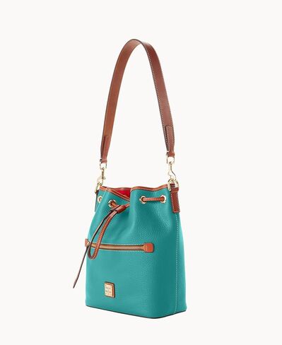 Dooney & Bourke Women's Drawstring in Pebble Grain Leather, Medium Sized Handbag with Closure in Saudi Arabia