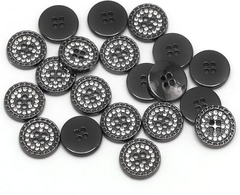 20 PCS Metal Buttons Suit Shirts Coats Sewing Rhinestone Buttons for Clothes Decoration Handmaking 11mm in Saudi Arabia
