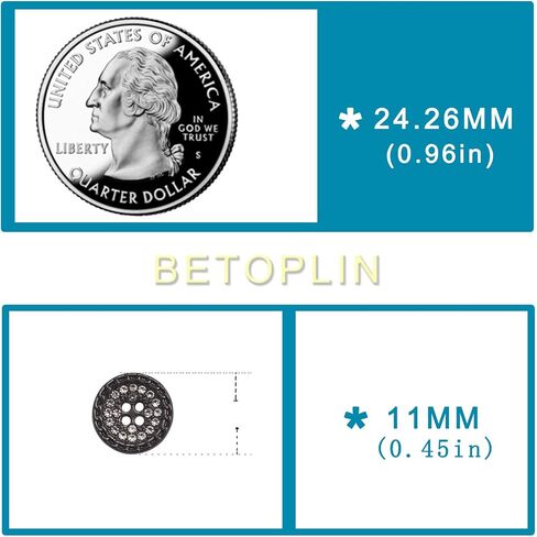 20 PCS Metal Buttons Suit Shirts Coats Sewing Rhinestone Buttons for Clothes Decoration Handmaking 11mm in Saudi Arabia
