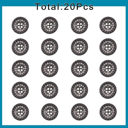 20 PCS Metal Buttons Suit Shirts Coats Sewing Rhinestone Buttons for Clothes Decoration Handmaking 11mm in Saudi Arabia