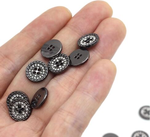 20 PCS Metal Buttons Suit Shirts Coats Sewing Rhinestone Buttons for Clothes Decoration Handmaking 11mm in Saudi Arabia