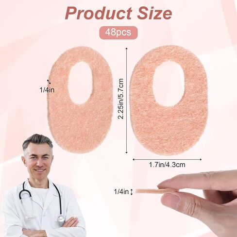 48pcs callus pads soft lesment oval corn fads شعرت وسائد الكالسيون لاصقة حماة الذرة metatarsal وسادة وسادة العناية بالقدمين للرجال للرجال in Saudi Arabia