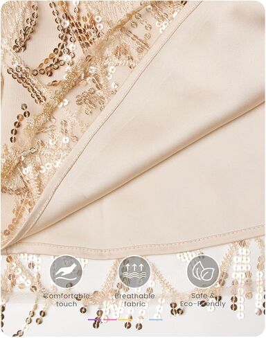 Welaken Girls واحد كتف الترتر فستان الزعنفة مع سحاب جانبي in Kuwait