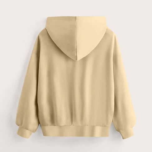 Cute Hoodies for Teen Girls Oversized Star Print Hooded Sweatshirts Casual Loose Long Sleeve Pullover Top 4-13 Years in Saudi Arabia